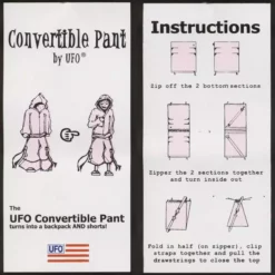 Bewild Unisex Basic UFO Pants W/ Zip Off Legs To Shorts (Khaki) Zip Off UFO