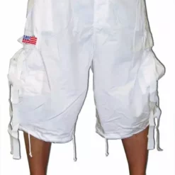 Bewild Unisex Basic UFO Pants W/ Zip Off Legs To Shorts (White) Zip Off UFO
