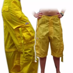 Bewild Unisex Basic UFO Pants W/ Zip Off Legs To Shorts (Yellow)