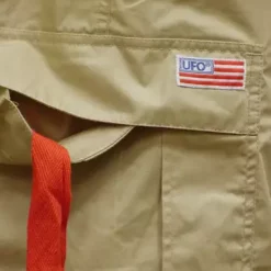 Bewild Unisex Basic UFO Pants With Expandable Bottoms (Khaki / Red) Expandable Bottom UFO