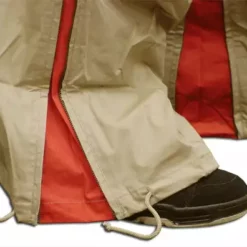 Bewild Unisex Basic UFO Pants With Expandable Bottoms (Khaki / Red) Expandable Bottom UFO
