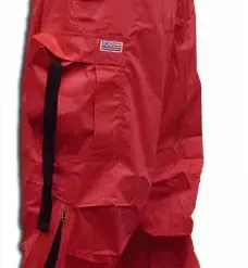 Bewild Unisex Basic UFO Pants With Expandable Bottoms (Red / Black) Expandable Bottom UFO