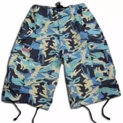 Bewild Unisex Basic UFO Shorts (Dark Blue Camo) Basic Unisex UFO Shorts