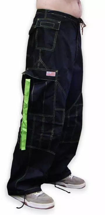 Bewild Basic Unisex UFO Unisex UFO Pants With Contrast Color (Black / Limey) 3 Bewild Basic Unisex UFO Unisex UFO Pants With Contrast Color (Black / Limey)