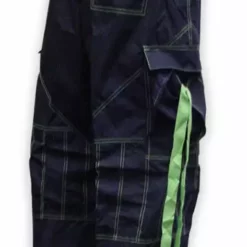 Bewild Basic Unisex UFO Unisex UFO Pants With Contrast Color (Black / Limey)