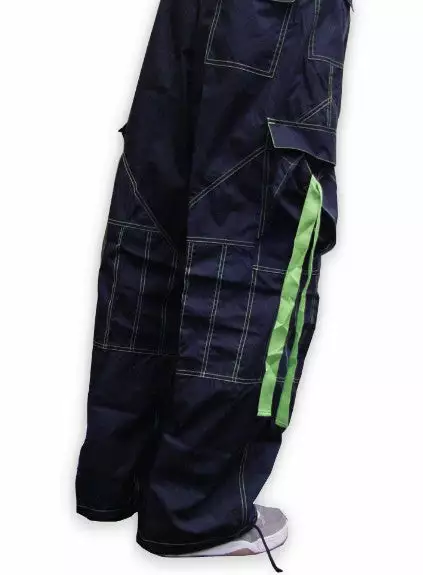 Bewild Basic Unisex UFO Unisex UFO Pants With Contrast Color (Black / Limey) 7 Bewild Basic Unisex UFO Unisex UFO Pants With Contrast Color (Black / Limey)