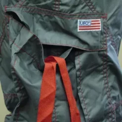 Bewild Basic Unisex UFO Unisex UFO Pants With Contrast Color (Grey/Red)