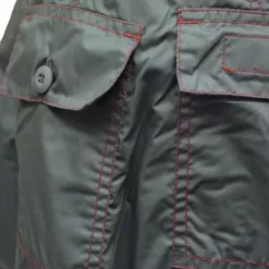 Bewild Basic Unisex UFO Unisex UFO Pants With Contrast Color (Grey/Red)