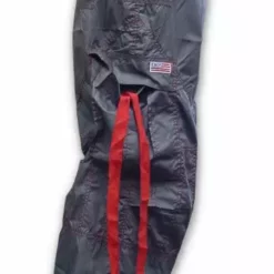 Bewild Basic Unisex UFO Unisex UFO Pants With Contrast Color (Grey/Red)