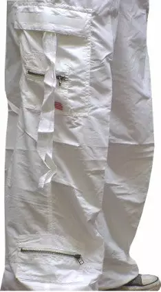 Bewild Basic Unisex UFO Unisex UFO Slim Fit Cantiene Pants (White) 4 Bewild Basic Unisex UFO Unisex UFO Slim Fit Cantiene Pants (White)