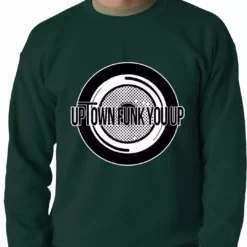 Bewild Hip-Hop Inspired Clothing Uptown Funk You Up Record Adult Crewneck