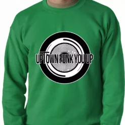 Bewild Hip-Hop Inspired Clothing Uptown Funk You Up Record Adult Crewneck