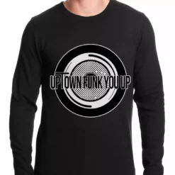 Bewild Hip-Hop Inspired Clothing Uptown Funk You Up Record Thermal Shirt