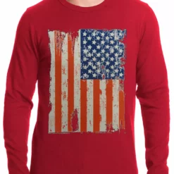 Bewild Vertical Distressed American Flag Thermal Shirt 7 Bewild Vertical Distressed American Flag Thermal Shirt