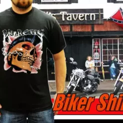 Bewild Biker Hoodies - Anarchy Men's Biker Hoodie (Black)