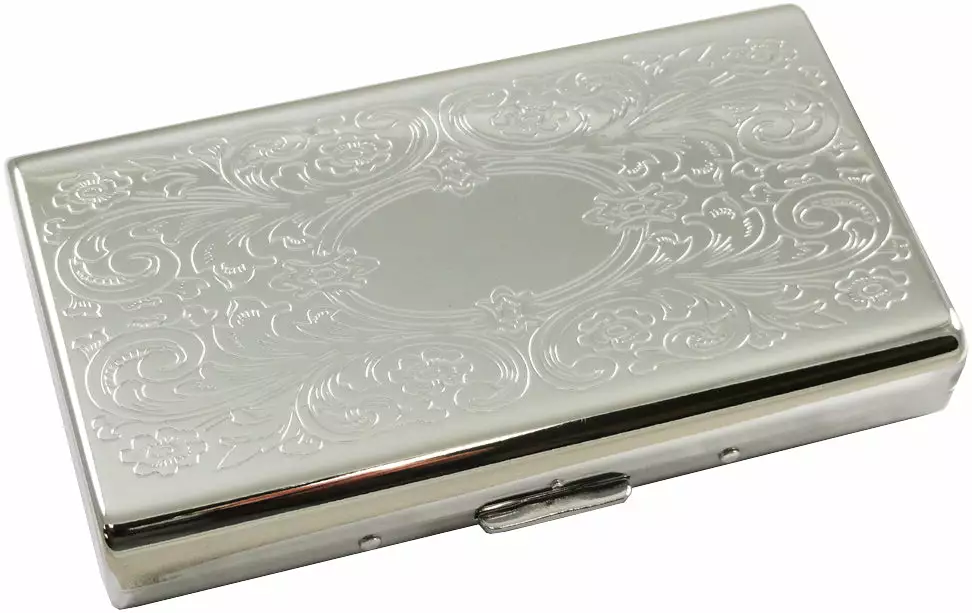 Bewild Luxury High Gloss Paisley Engravable Cigarette Case (For Regular Sized & 100s) 12 Bewild Luxury High Gloss Paisley Engravable Cigarette Case (For Regular Sized & 100s)