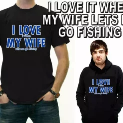 Bewild I Love It When My Wife Lets Me Go Fishing Men's T-Shirt