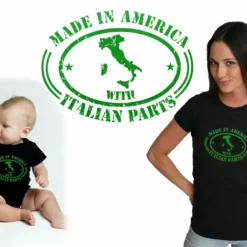 Bewild Nationality & Ethnic Italian Made In America With Italian Parts Ladies T-Shirt 17 Bewild Nationality & Ethnic Italian Made In America With Italian Parts Ladies T-Shirt