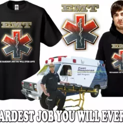 Bewild EMT The Hardest Job You Will Ever Love Men's T-Shirt
