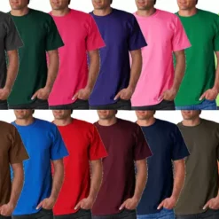 Bewild Blank & Comfy Men's Plain 100% Cotton T-Shirt