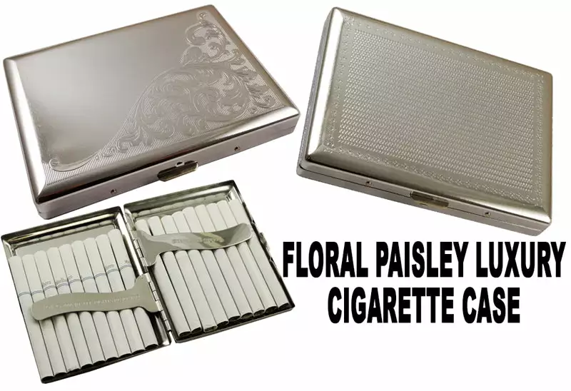 Bewild Floral Paisley Luxury Cigarette Case (For Regular Size & 100's) Cigarette Cases 12 Bewild Floral Paisley Luxury Cigarette Case (For Regular Size & 100's) Cigarette Cases