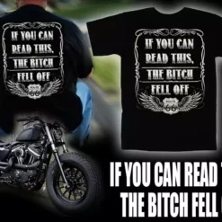 Bewild If You Can Read This, The B*tch Fell Off Biker T-Shirt (Back Print) 21 Bewild If You Can Read This, The B*tch Fell Off Biker T-Shirt (Back Print)