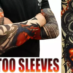 Bewild Illusion Tattoos Tattoo Sleeves - Tribal Dragon Heart Tattoo Sleeves (Pair)
