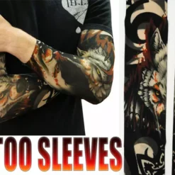 Bewild Illusion Tattoos Tattoo Sleeves - Vicious Wolf Fake Tattoo Sleeves (Pair)