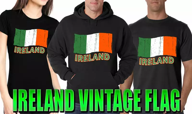 Bewild Ireland Vintage Flag Girl's T-Shirt Nationality & Ethnic 12 Bewild Ireland Vintage Flag Girl's T-Shirt Nationality & Ethnic