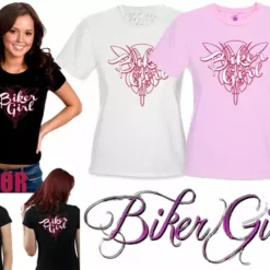 Bewild Girls Biker Shirts - "Biker Girl" Girl's T-Shirt 21 Bewild Girls Biker Shirts -