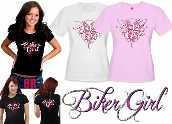Bewild Girls Biker Shirts - "Biker Girl" Girl's T-Shirt 12 Bewild Girls Biker Shirts - "Biker Girl" Girl's T-Shirt