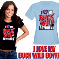 Bewild I Love My Buck Wild Boyfriend Girl's T-Shirt Positive Reinforcement