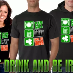 Bewild Eat Drink And Be Irish Men's T-Shirt St.Patricks Day