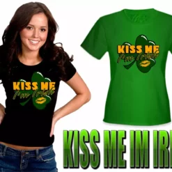 Bewild Kiss Me I'm Irish Shamrock Girl's T-Shirt St.Patricks Day 17 Bewild Kiss Me I'm Irish Shamrock Girl's T-Shirt St.Patricks Day