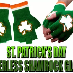 Bewild St. Patrick's Day Fingerless Shamrock Gloves (Pair) Accessories 17 Bewild St. Patrick's Day Fingerless Shamrock Gloves (Pair) Accessories