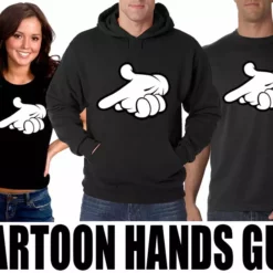 Bewild Cartoon Hands Gun Men's T-Shirt 25 Bewild Cartoon Hands Gun Men's T-Shirt