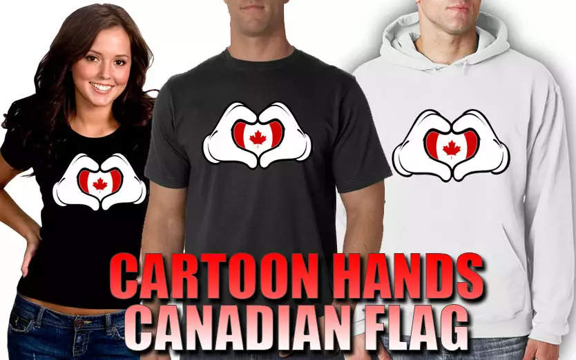 Bewild Cool Funny & Offensive Cartoon Hands Canadian Flag Men's T-Shirt 10 Bewild Cool Funny & Offensive Cartoon Hands Canadian Flag Men's T-Shirt