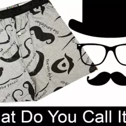 Bewild Fun Boxers - 'Staches Men's Boxer Shorts (Gray) 17 Bewild Fun Boxers - 'Staches Men's Boxer Shorts (Gray)