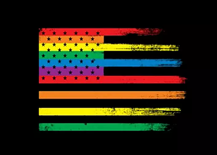 Bewild Rainbow Pride American Vintage Flag Girl's T-Shirt 12 Bewild Rainbow Pride American Vintage Flag Girl's T-Shirt