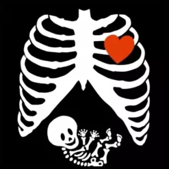 Bewild Halloween Prints Pregnant Skeleton Men's T-Shirt