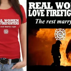 Bewild Real Women Love Firefighters Girl's T- Shirt