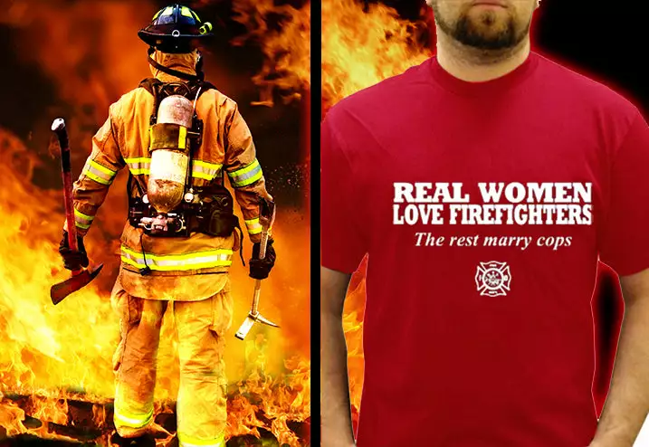 Bewild Real Women Love Firefighters Men's T- Shirt 12 Bewild Real Women Love Firefighters Men's T- Shirt