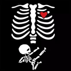 Bewild Pregnant Ninja Skeleton Girl's T-Shirt 9 Bewild Pregnant Ninja Skeleton Girl's T-Shirt