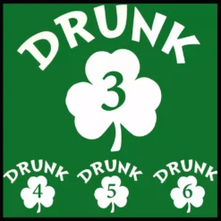 Bewild St.Patricks Day Irish Shamrock Drunk Adult Hoodie (Kelly Green)