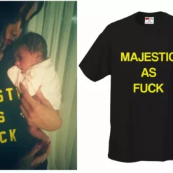 Bewild Hip-Hop Inspired Clothing Majestic As F*ck Rihanna Baby Majesty Men's T-Shirt