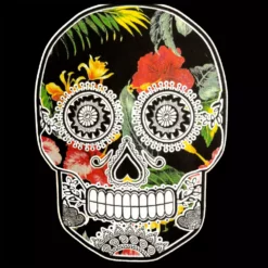Bewild Cool Funny & Offensive Floral Sugar Skull Girl's T-Shirt