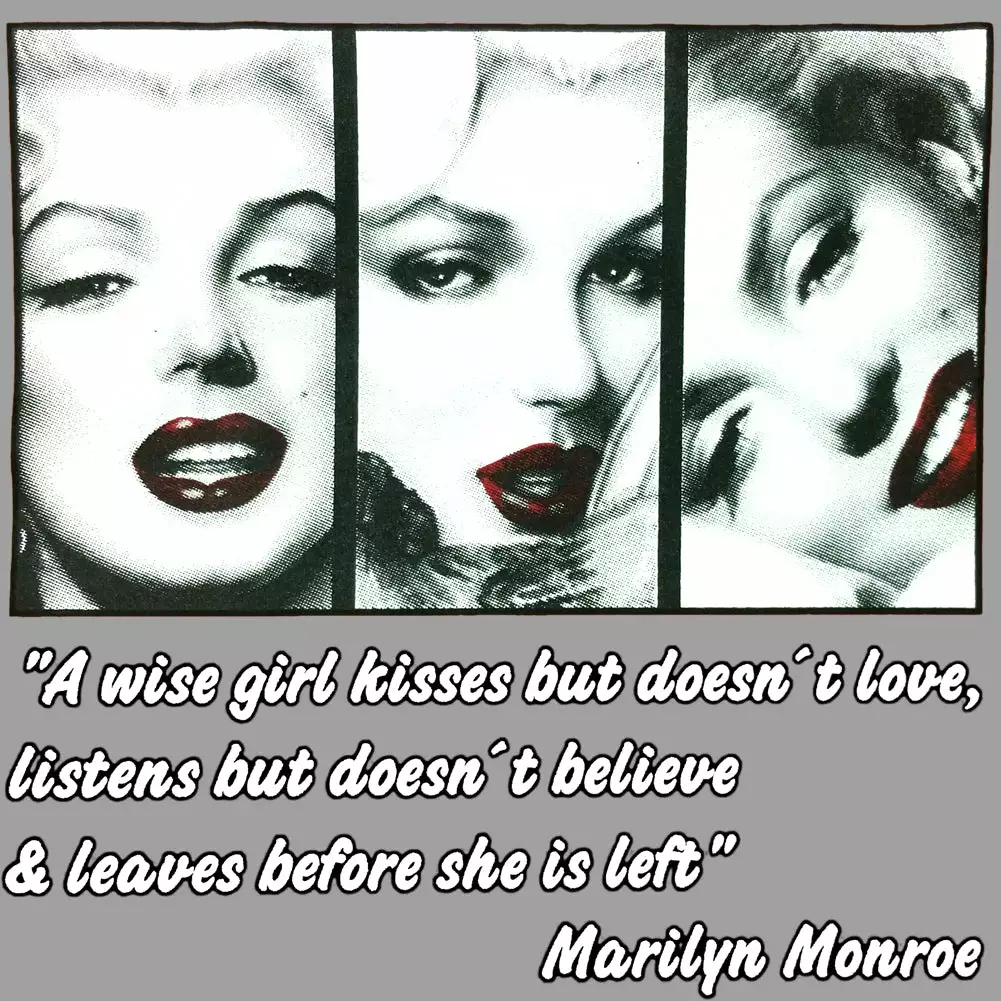 Bewild Wise Girl Marilyn Quote Adult Crewneck 11 Bewild Wise Girl Marilyn Quote Adult Crewneck