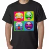 Bewild Block Print Emoji Faces Mens T-shirt Cool Funny & Offensive