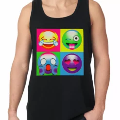 Bewild Block Print Emoji Faces Tank Top Cool Funny & Offensive