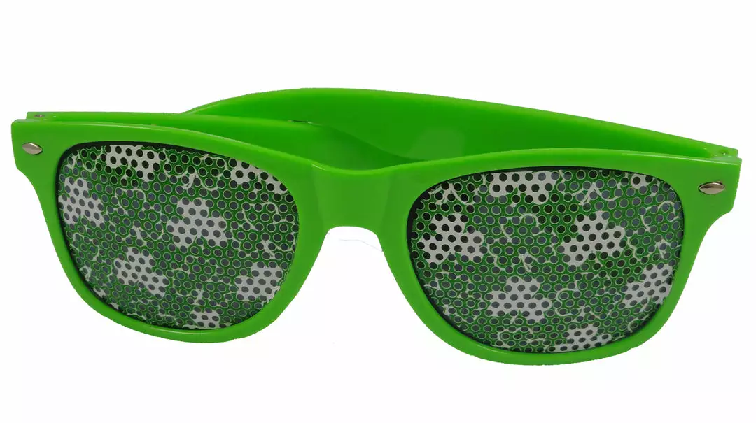 Bewild Wayfarer Sunglasses With Mini Shamrock Pattern 7 Bewild Wayfarer Sunglasses With Mini Shamrock Pattern